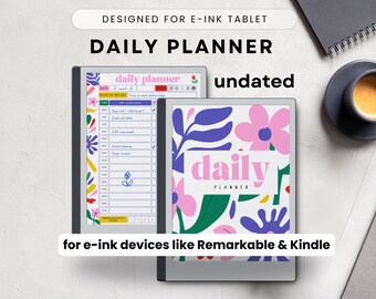 Planner giornaliero non datato per Remarkable Paper Pro, indice con collegamento ipertestuale