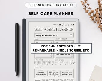 Tablet E-ink, pianificatore di auto-cura, tracker giornaliero (download digitale)