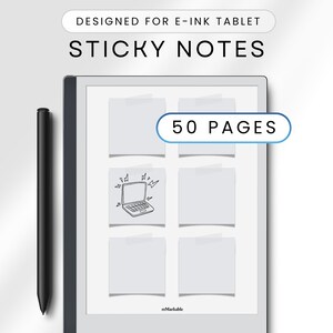 Post-it per tablet E-Ink, modello Post-it, accessori E-Ink, download digitale, PDF, per tablet cartaceo