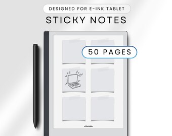 Sticky Notes for E-ink Tablet, Post It Template, Eink Accessories ...