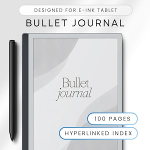 Bullet Journal, Dot Grid Notebook for E-Ink Tablet as Remarkable 2, Paper Pro, Kindle Scribe, Supernote, Boox, Paper Tablet Templates