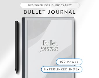 Bullet Journal, Dot Grid Notebook for E-Ink Tablet as Remarkable 2, Paper Pro, Kindle Scribe, Supernote, Boox, Paper Tablet Templates