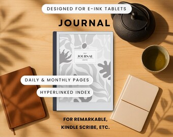 Modello di diario digitale per Remarkable 2, Kindle Scribe, Paper Pro (download PDF)