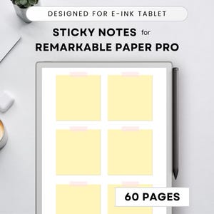 Sticky Notes Bundle for Remarkable Paper Pro, Post It Template for E-ink Tablet, Digital Notes Paper Tablet to Write on, Digital Download