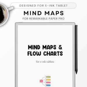 Mind Map Template for E-Ink Tablet with color as ReMarkable Paper Pro, Colorsoft, Flow Chart, Thought Planner, Brain Dump, Diagrams, Ideas