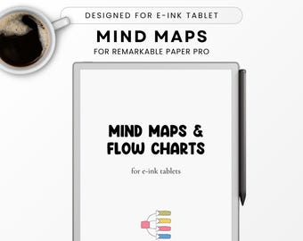 E-Ink Tablet Mind Map Template, Flow Charts (PDF Pattern)