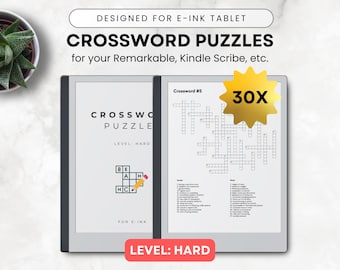Cruciverba difficili: 30 giochi per tablet E-ink (schema PDF)