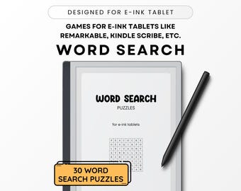 Word Search Puzzle Game Templates for ReMarkable 2 (PDF)