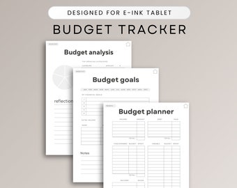 Tracker di budget per tablet E-ink, pianificatore di budget, tracker delle spese, tracker delle fatture, modello di budget, tracker finanziario, pianificatore finanziario, digitale