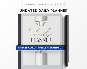 E-Ink Tablet Daily Planner, Undated, Left-Handed (PDF)