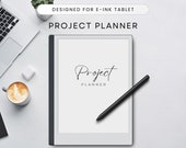 Project Template for E-Ink Tablet, Project Planner, Interactive PDF, Timeline, Action Items, Milestones, Notes, Digital Planner