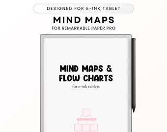 E-Ink Tablet Mind Map Template, Flow Charts (PDF Pattern)