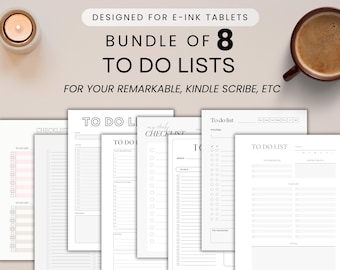 E-Ink Tablet To-Do List Templates: Daily Planner, Checklist (PDF Download)