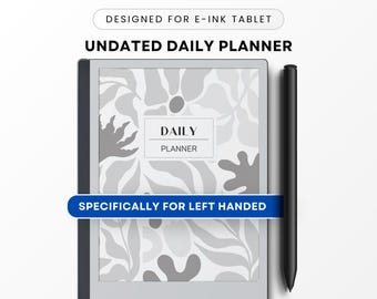 E-Ink Tablet Daily Planner, Undated, Left-Handed (PDF)