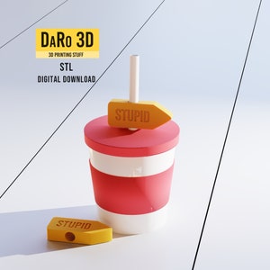 Trinkhalm Topper Lustig für Party 3D Druck Datei - STL Digital Download
