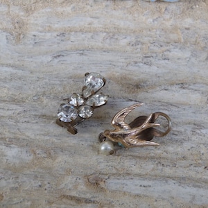 Lot De Bijoux Vintage à Clip : Boucles D'oreilles, Sautoirs, Pendentif, Bague - Style Rétro