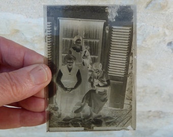 Vintage old French 1900 Glass Negative black & white photographies lot of Landscape Men Women 17