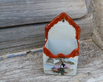 Antique  porcelaine Japenese Girl Geisha Pyrogene Matches box