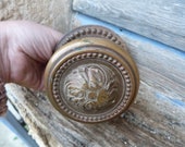 Vintage 1900 old French bronze cast iron hand door knocker door knob handle