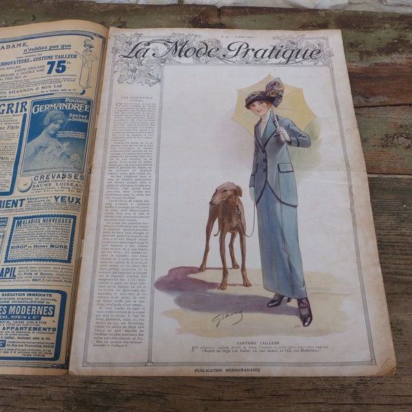 Magasine de mode  La Mode pratique + patronages 7 juin 1913