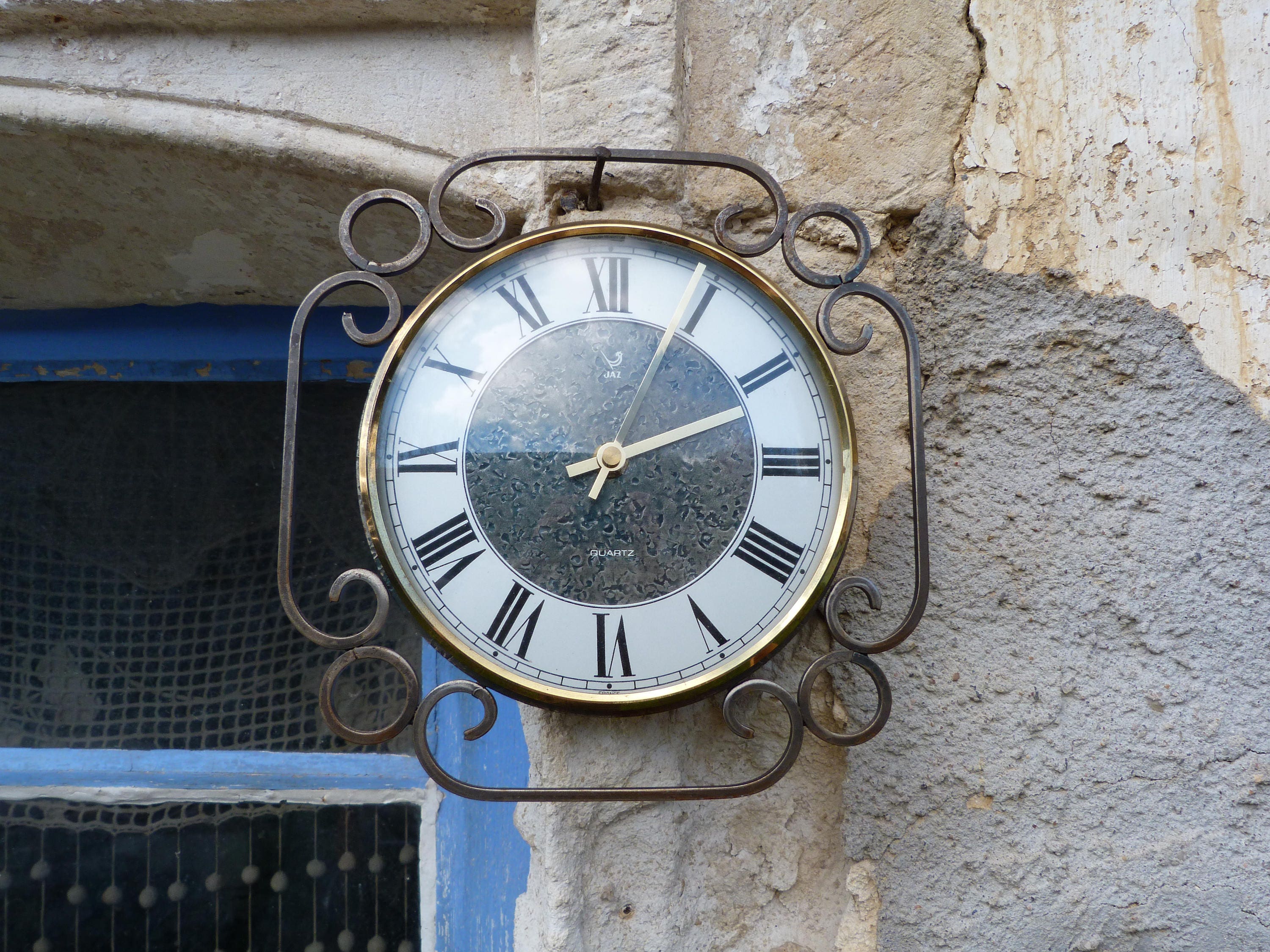 Vintage Milieu Du Siècle Français Horloge Murale Jaz/Électrique