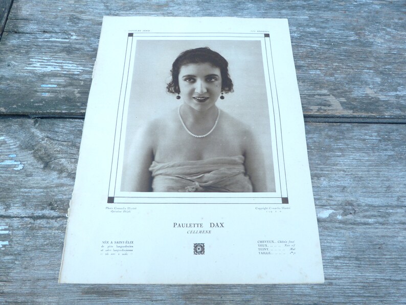 Vintage Antique 1920 French risque Actress /demi mondaines /recto/verso photographie /flapper Plus belle femme de France image 2