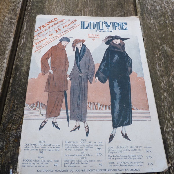 Catalogue de mode ancien années 1923/1924 Au Louvres