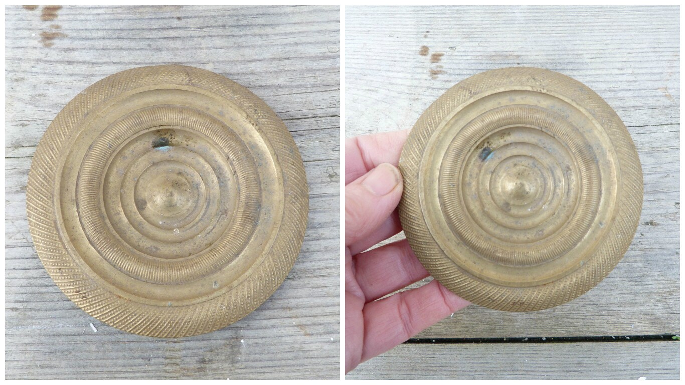 Vintage 1900 Matériel en Bronze Doré Rosace Applique Ornements France