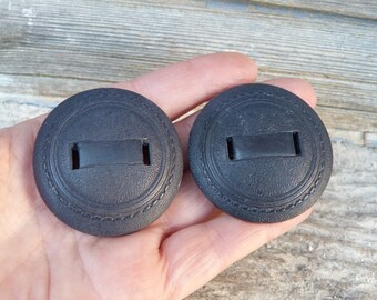 Set of 2 Huge wooden buttons diameter  48 mm