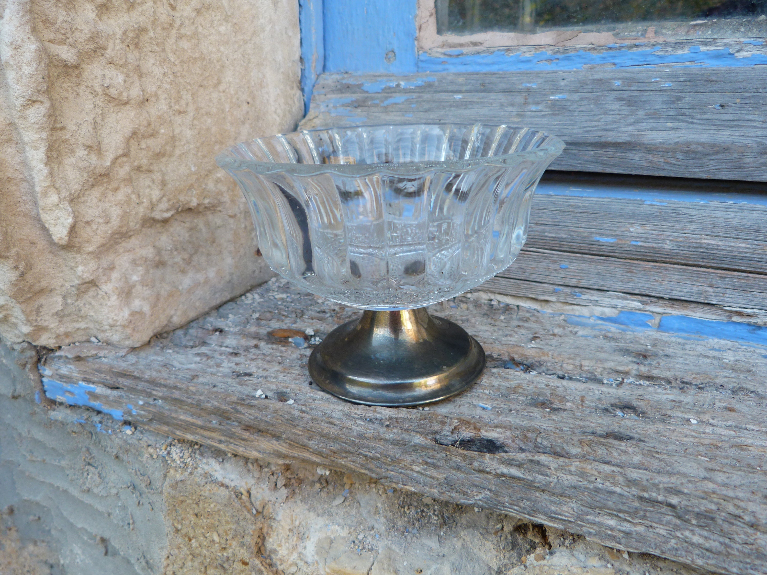 Vieux Français Cristal Clair de Cru - Cuvette Plaquéargentargente Argentée