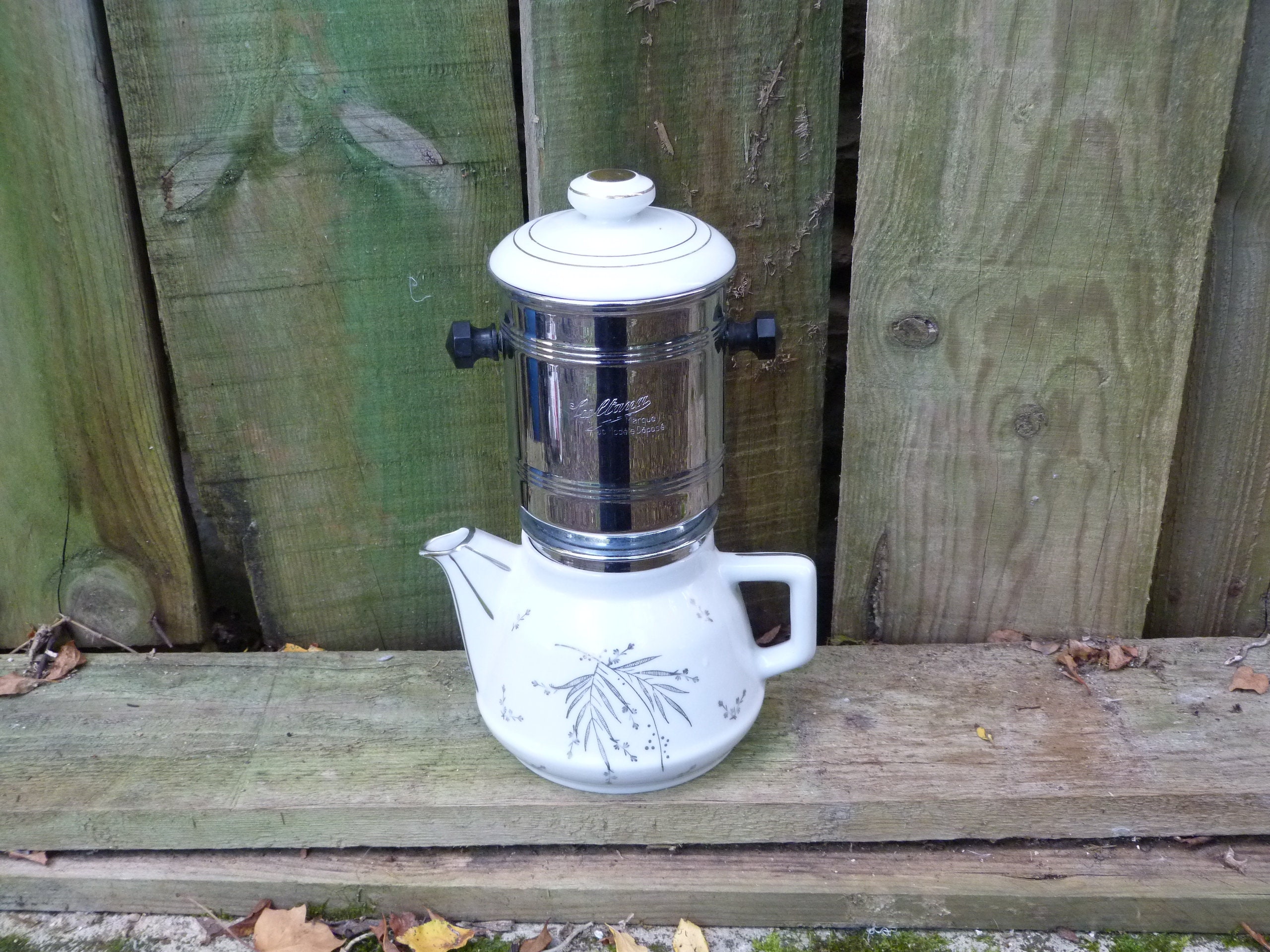 Cafetière électrique Vintage - Design Français 1950 - Métal Argenté