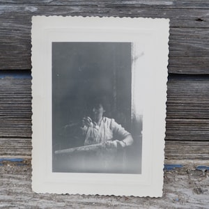 Photo ancienne 1930 noire et blanc Femme