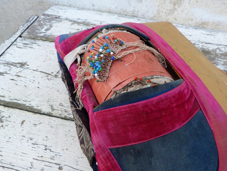 Antique 1900s French Bobbin Lace Roller Pillow Box With 19 Etsy