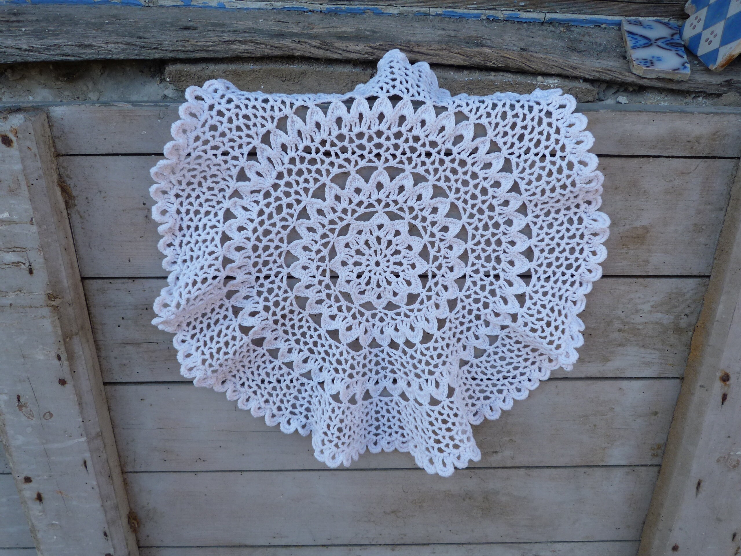 Napperon Crochet Fait à La Main Cotton Creme