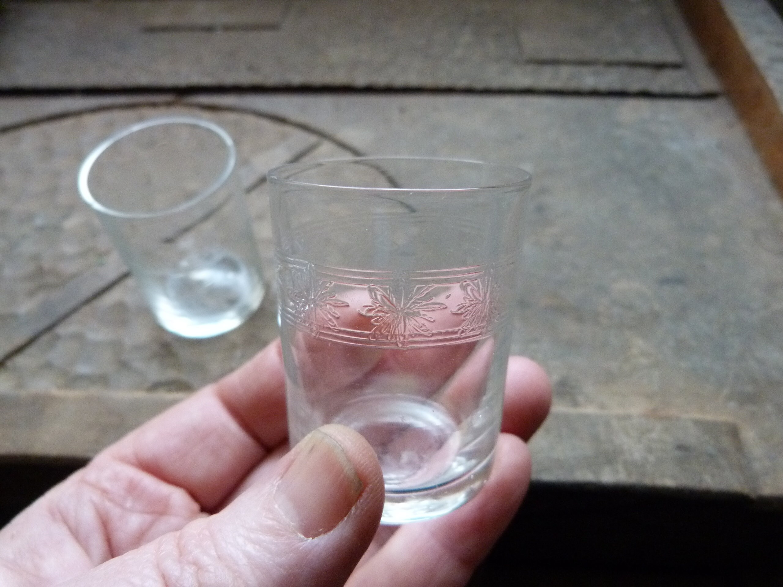 Ensemble de 5 Petits Verres Anciens Colorés Pour Liqueur