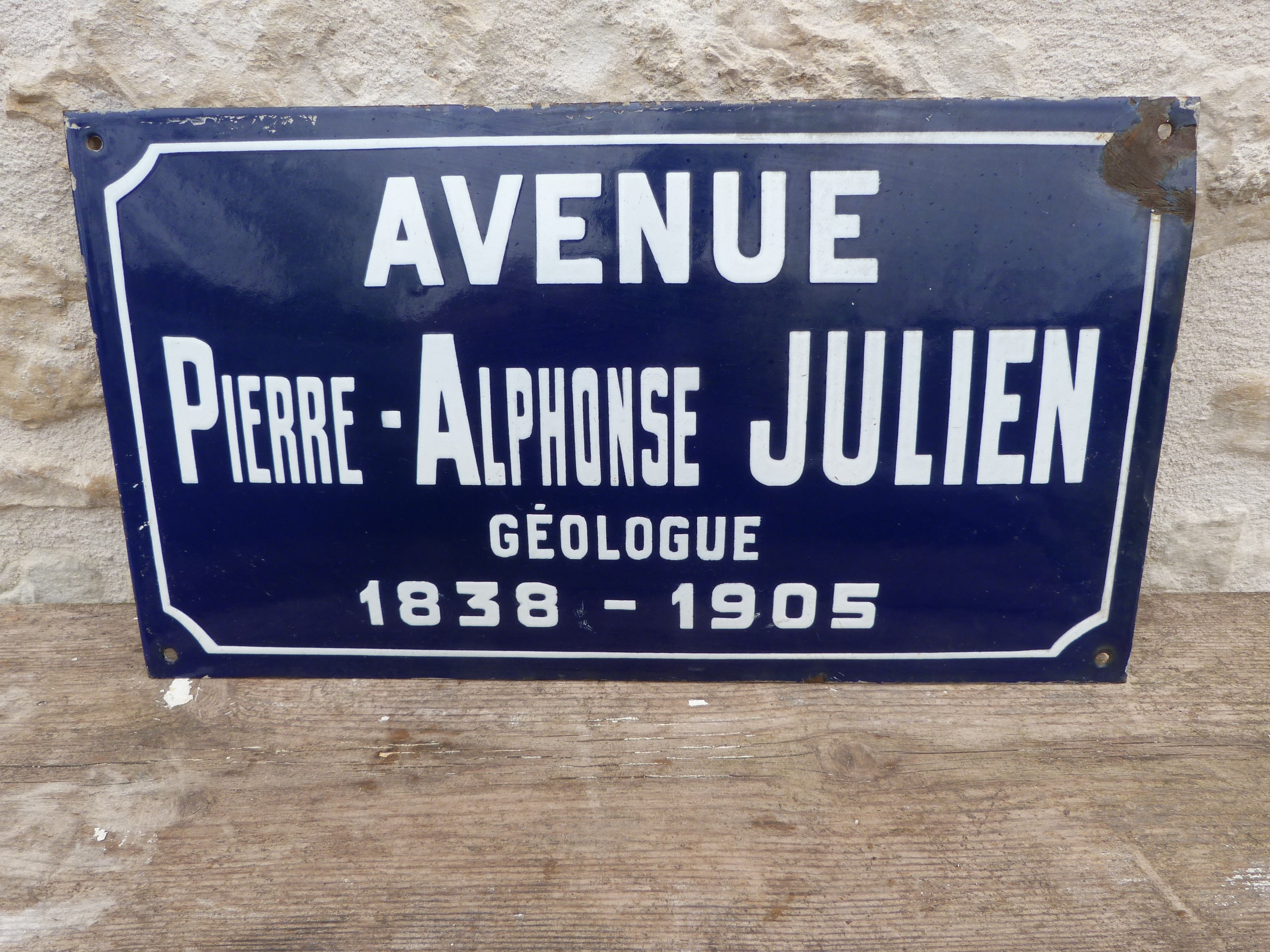 Plaque De Rue émaillée 10x15cm ENTRÉE DES ARTISTES - Faite Au Pochoir, Métal