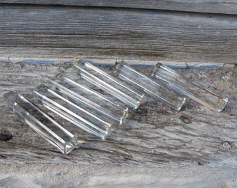 Vintage set of 6 Crystal Art déco made in Czechoslovakia knife holders