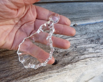 Vintage Italian big sized crystal drop prims chandelier
