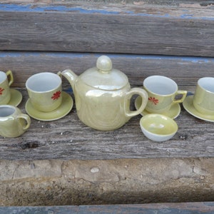 Antique old french 1920/1930s Dinette miniature doll dinner plates /doll house/set of 11 pieces