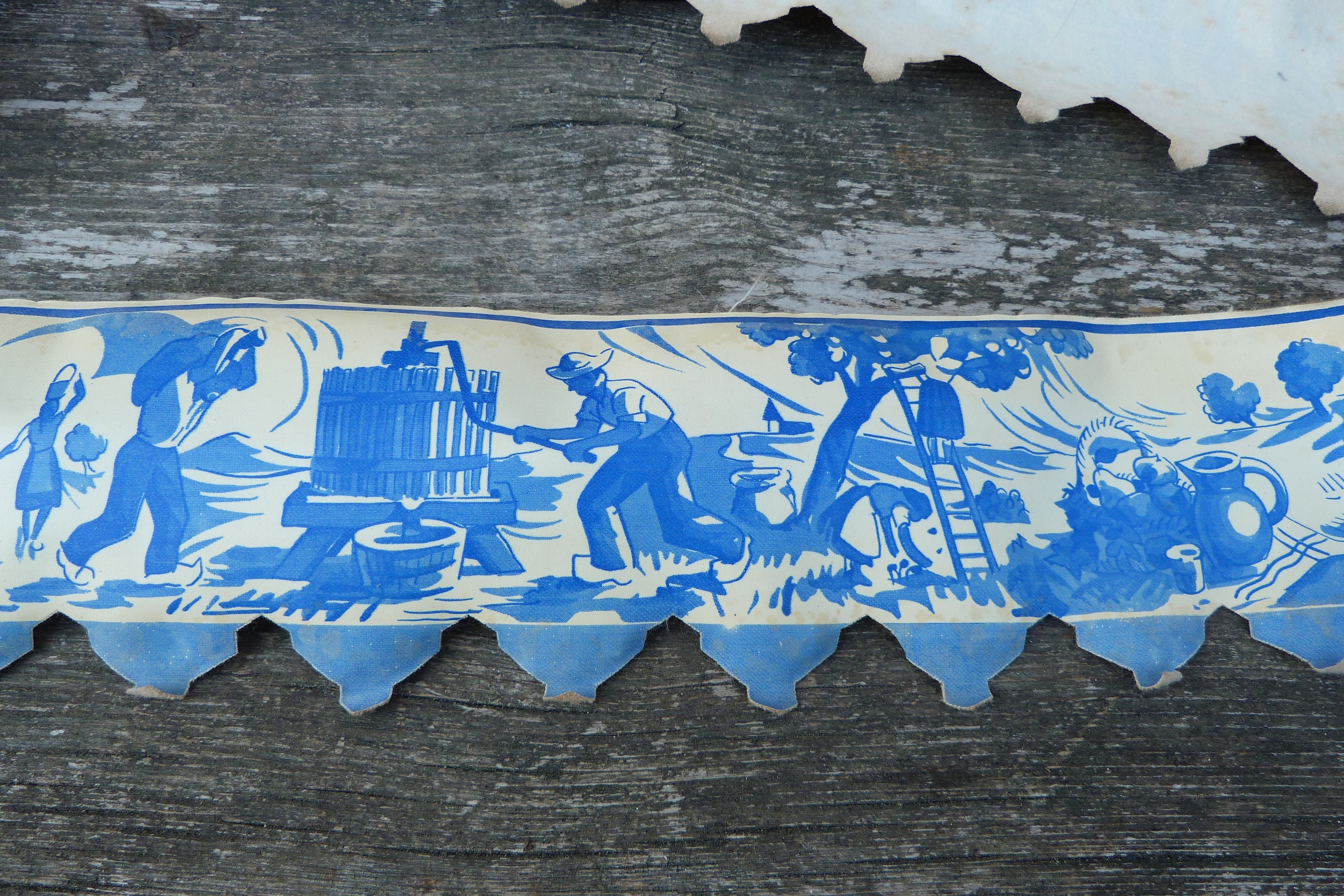 Vintage Antique 1920 Old French Paper Lace Shelf Trim Figuring Etsy