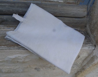 Vintage homespun 1900 old French 100% linen white dish towel cloth /Torchon