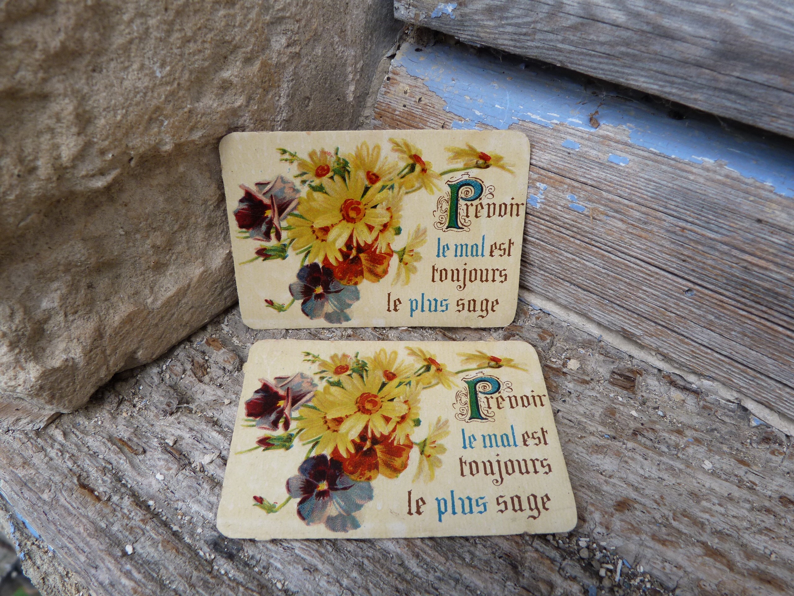 Lot de 2 Petites Chromo Bon Points