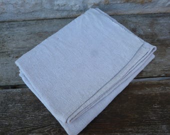Vintage homespun 1900 old French 100% linen white pillow case