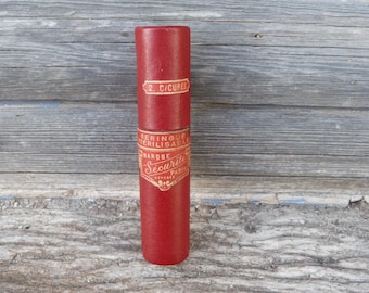 Vintage Antique old French syringe  red cardboard box