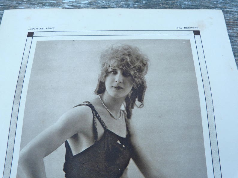 Vintage Antique 1920 French risque Actress /demi mondaines /recto/verso photographie /flapper Plus belle femme de France image 3