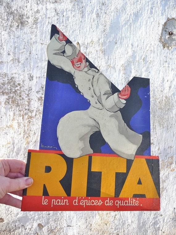 Présentoir Publicitaire Ancien Pour Biscuits Rita