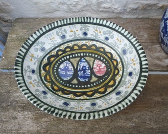 Vintage big sized Brittain Keraluc platter by L''Helguen André