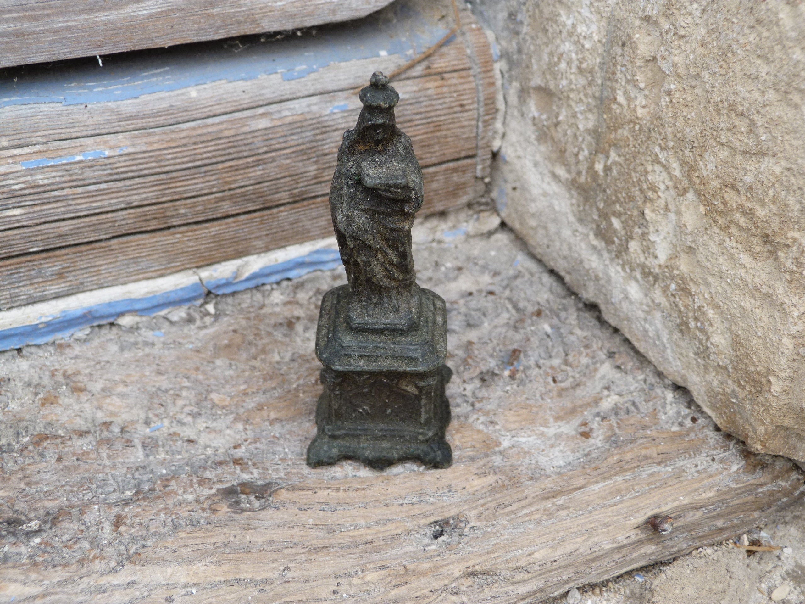 statuette Métal Argenté Memorabilia Religieux