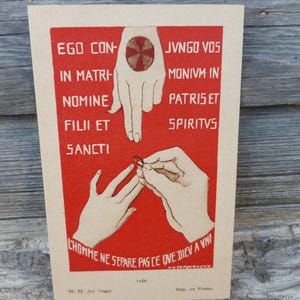 Carte religion catholique ancienne  Famille Sainte