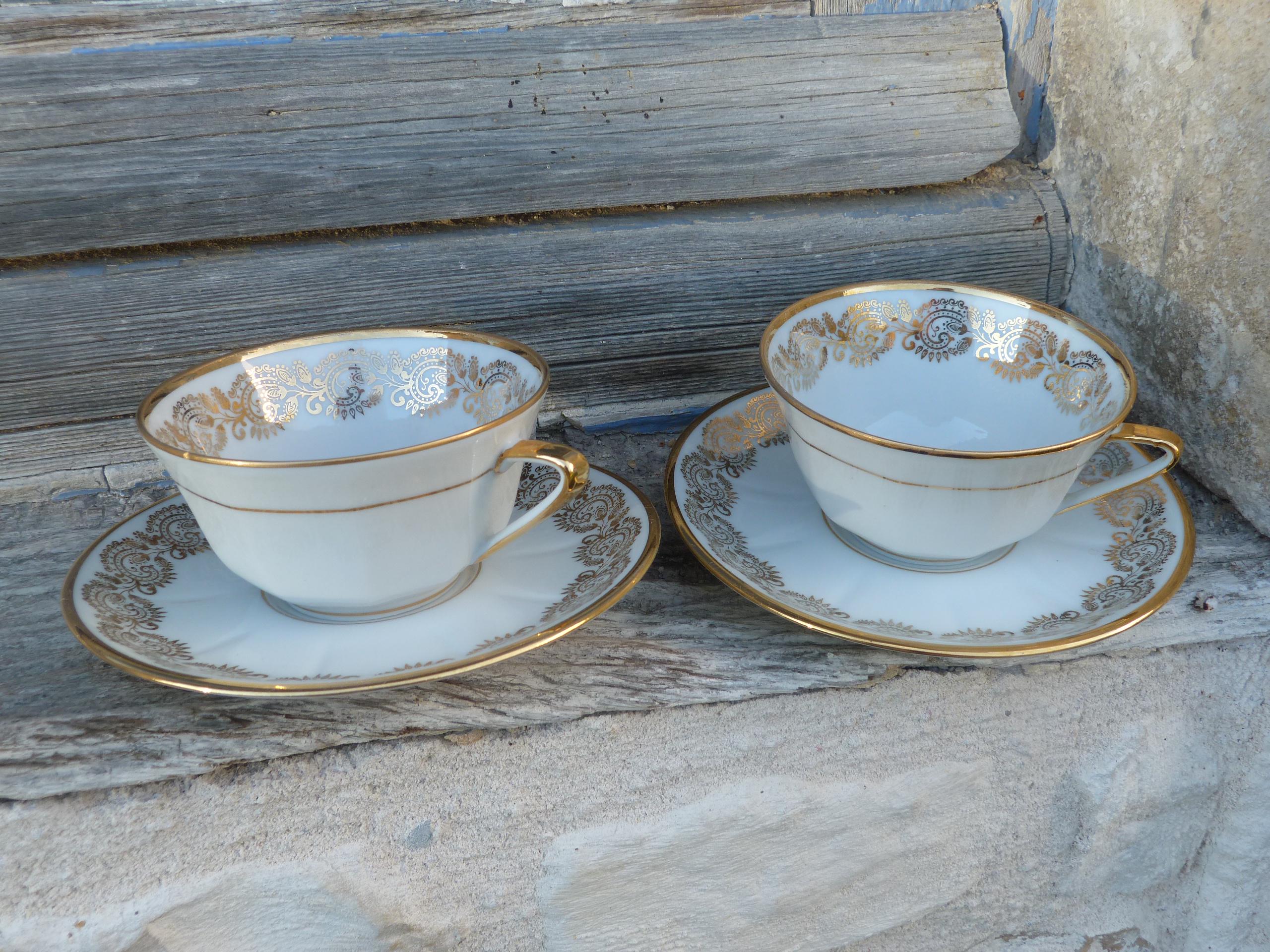 フランスブロカント お皿2枚 Limoges U&C サルグミンヌの白いお皿E - L'atelier Brocante / ラトリエ